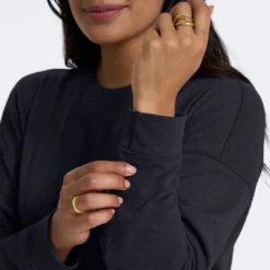 Long-Sleeve Sunrise Crew | Black -Fashifyer Sales Store 0022 VW1048RSD 0883