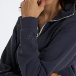 Vista Half Zip Hoodie | Charcoal Heather -Fashifyer Sales Store 0102 VW267HCC 3989