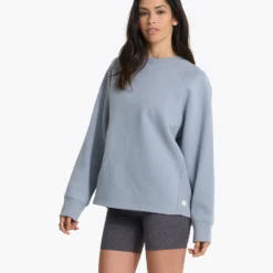 Restore Oversized Crew | Light Cloud -Fashifyer Sales Store 0107 VW265LCL 1219