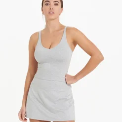 Halo Performance Crop | Pale Grey Heather