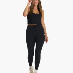 Cove Crop Tank | Black -Fashifyer Sales Store VW1019BLK 0645 CO22