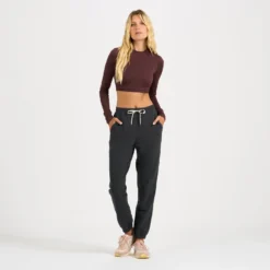 Long-Sleeve Lux Crop Tee | Fig Heather -Fashifyer Sales Store VW1021HFI 4 bdec91e2 ccf8 4eee ae0c 8875f4394cf9