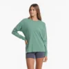 Long-Sleeve Feather Tee | Celadon