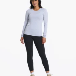 Long-Sleeve Lux Crew | Platinum Heather -Fashifyer Sales Store VW1038HPT 1483