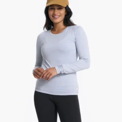Long-Sleeve Lux Crew | Platinum Heather