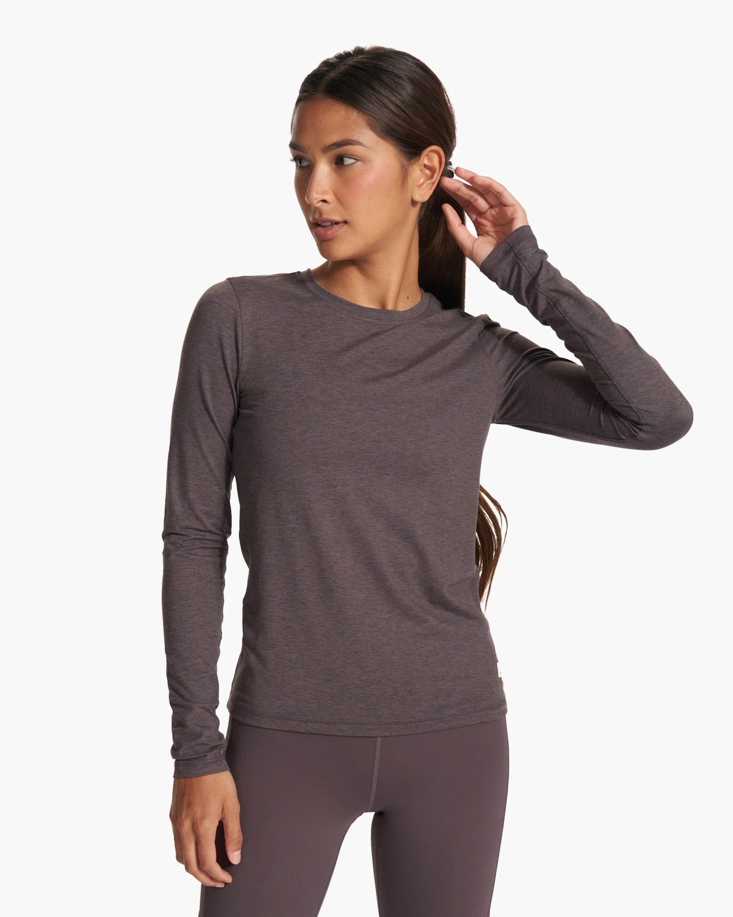 Long Sleeve Lux Crew | Plum Heather 5 Long Sleeve Lux Crew | Plum Heather - Image 5