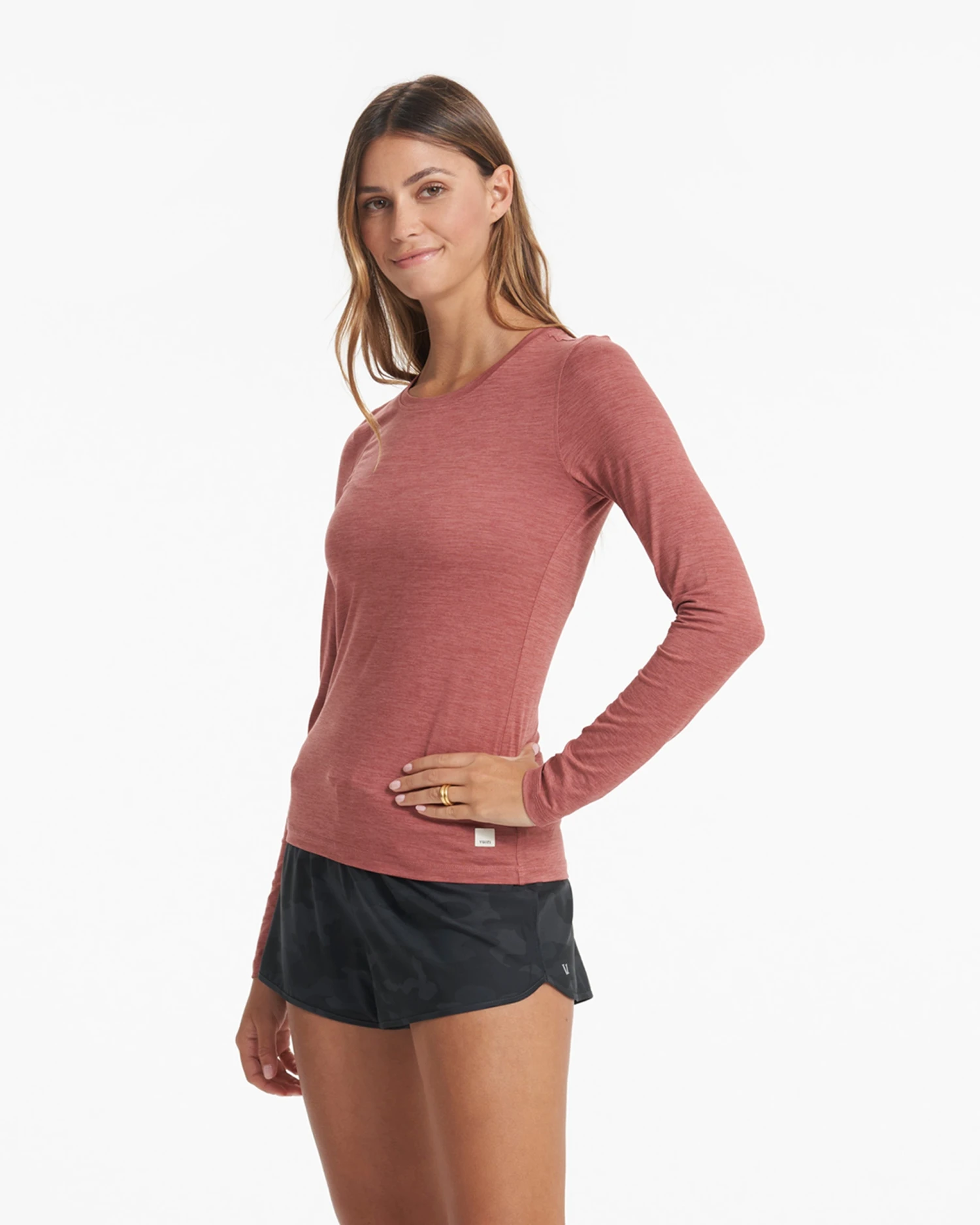 Long-Sleeve Lux Crew | Rosewood Heather 2 Long-Sleeve Lux Crew | Rosewood Heather - Image 2