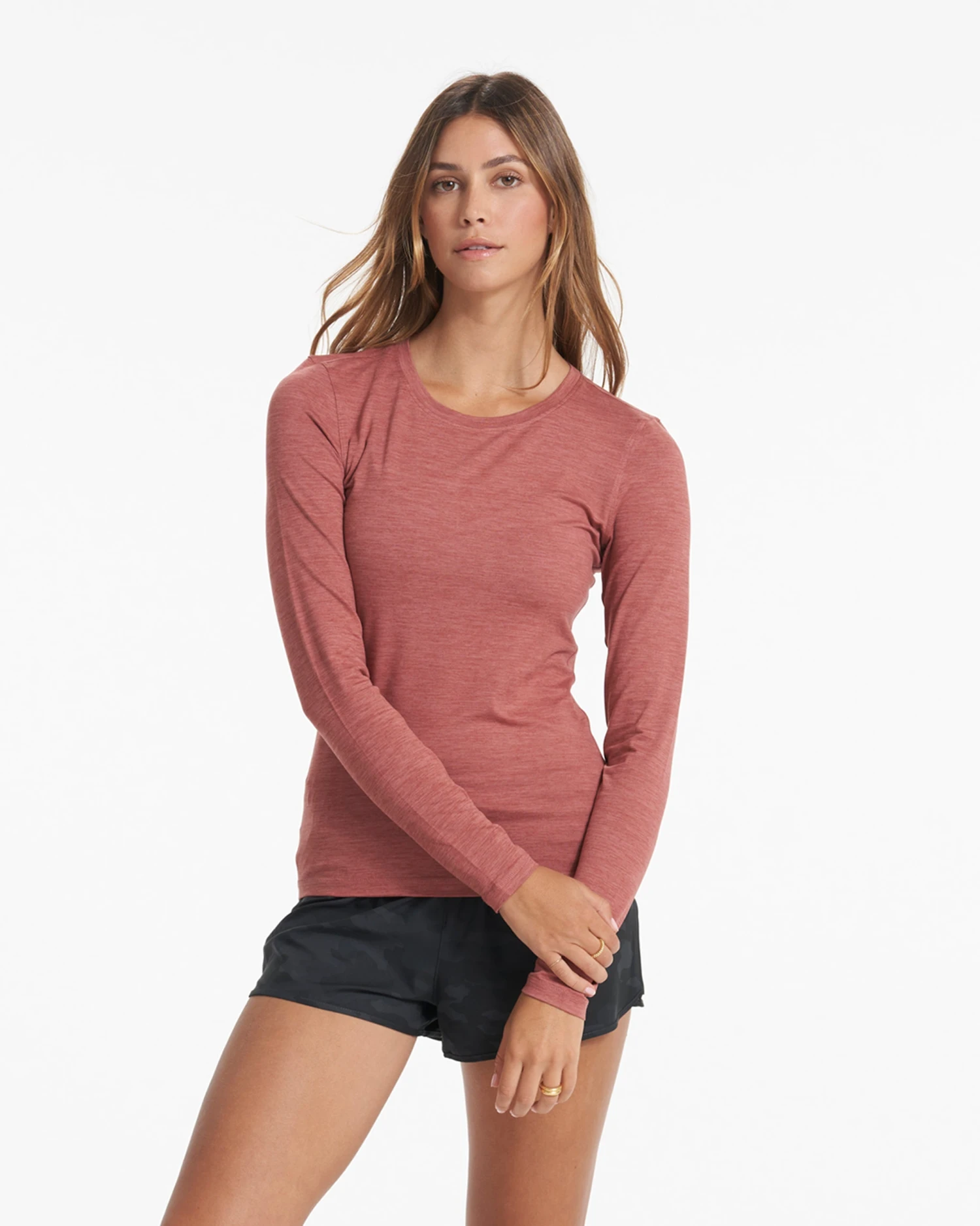 Long-Sleeve Lux Crew | Rosewood Heather 5 Long-Sleeve Lux Crew | Rosewood Heather - Image 5