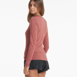 Long-Sleeve Lux Crew | Rosewood Heather 9 Long-Sleeve Lux Crew | Rosewood Heather -Fashifyer Sales Store VW1038HRO 03053