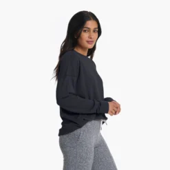 Long-Sleeve Sunrise Crew | Black -Fashifyer Sales Store VW1048BLK 0847