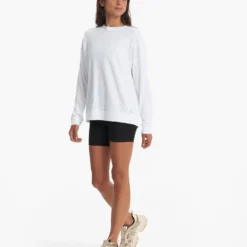 Long-Sleeve Sunrise Crew | White -Fashifyer Sales Store VW1048WHT 02865