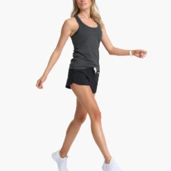 Lux Performance Tank | Charcoal Heather -Fashifyer Sales Store VW108HCC 4