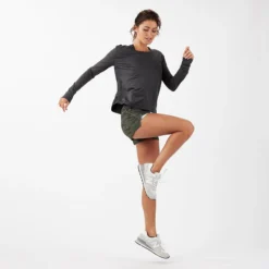 Lux Performance Long Sleeve Tee | Charcoal Heather -Fashifyer Sales Store VW120HCC 4