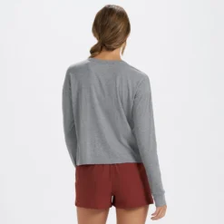 Long-Sleeve Pose Tee | Medium Heather Grey -Fashifyer Sales Store VW164MHG new3