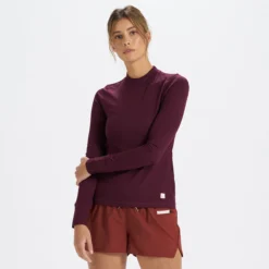 Long-Sleeve Lux Tee | Cerise Heather
