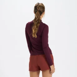 Long-Sleeve Lux Tee | Cerise Heather -Fashifyer Sales Store VW167HCE 3
