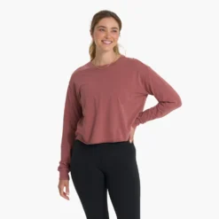 Long-Sleeve Coast Tee | Rosewood -Fashifyer Sales Store VW170RSD 02598