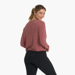 Long-Sleeve Coast Tee | Rosewood -Fashifyer Sales Store VW170RSD 02623