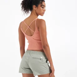 Rib Crop Tank | Light Cinnamon -Fashifyer Sales Store VW189LIC 9818