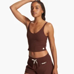 Rib Crop Tank | Mulberry -Fashifyer Sales Store VW189MLB FA23 W ECOMM TOPS FRONT ALT TOPS 4