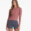 Long-Sleeve Pose Fitted Tee | Rosewood Heather