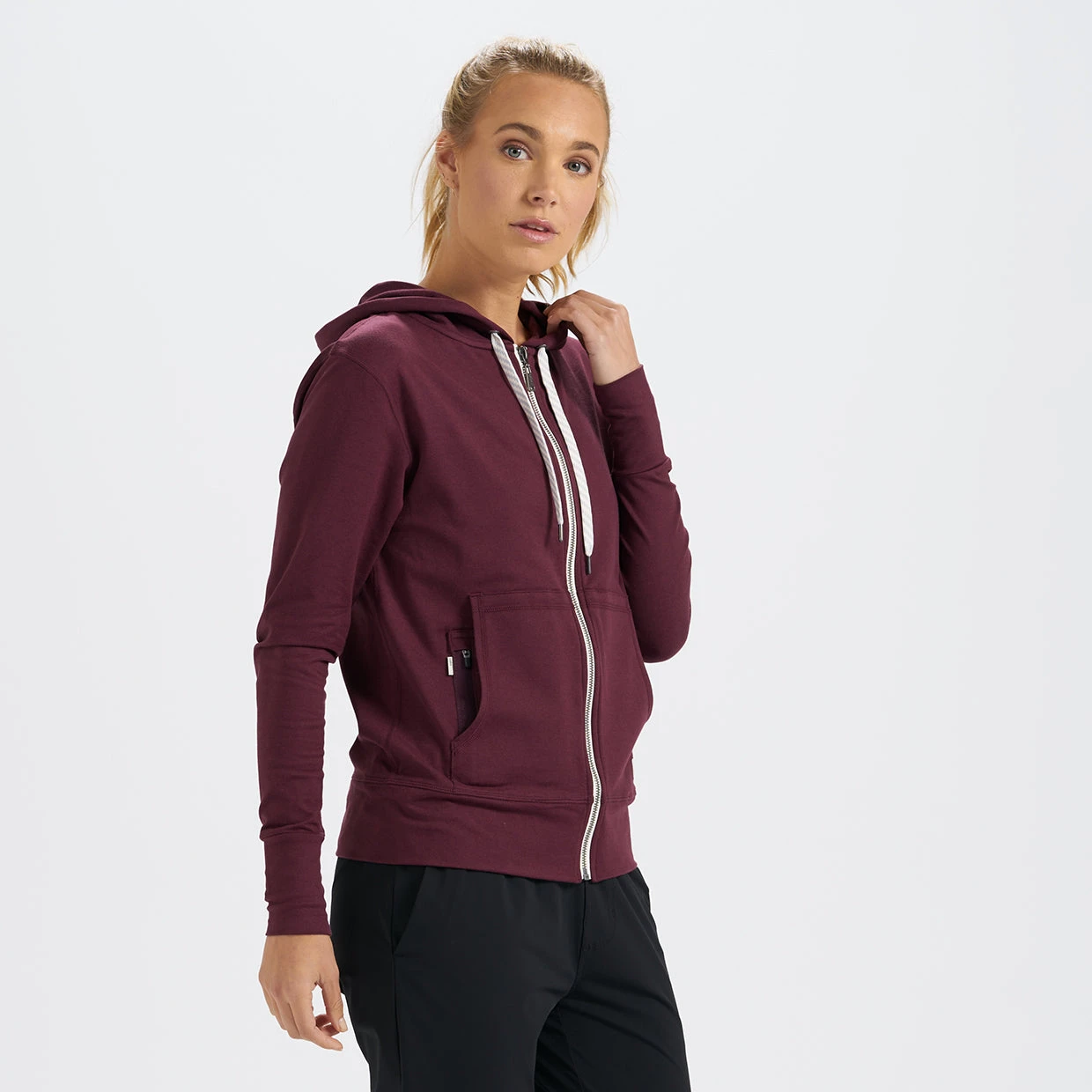 Halo Performance Hoodie | Cerise Heather 2 Halo Performance Hoodie | Cerise Heather - Image 2