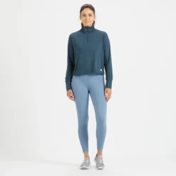 Crescent Half Zip | Indigo Heather -Fashifyer Sales Store VW220HTI 4