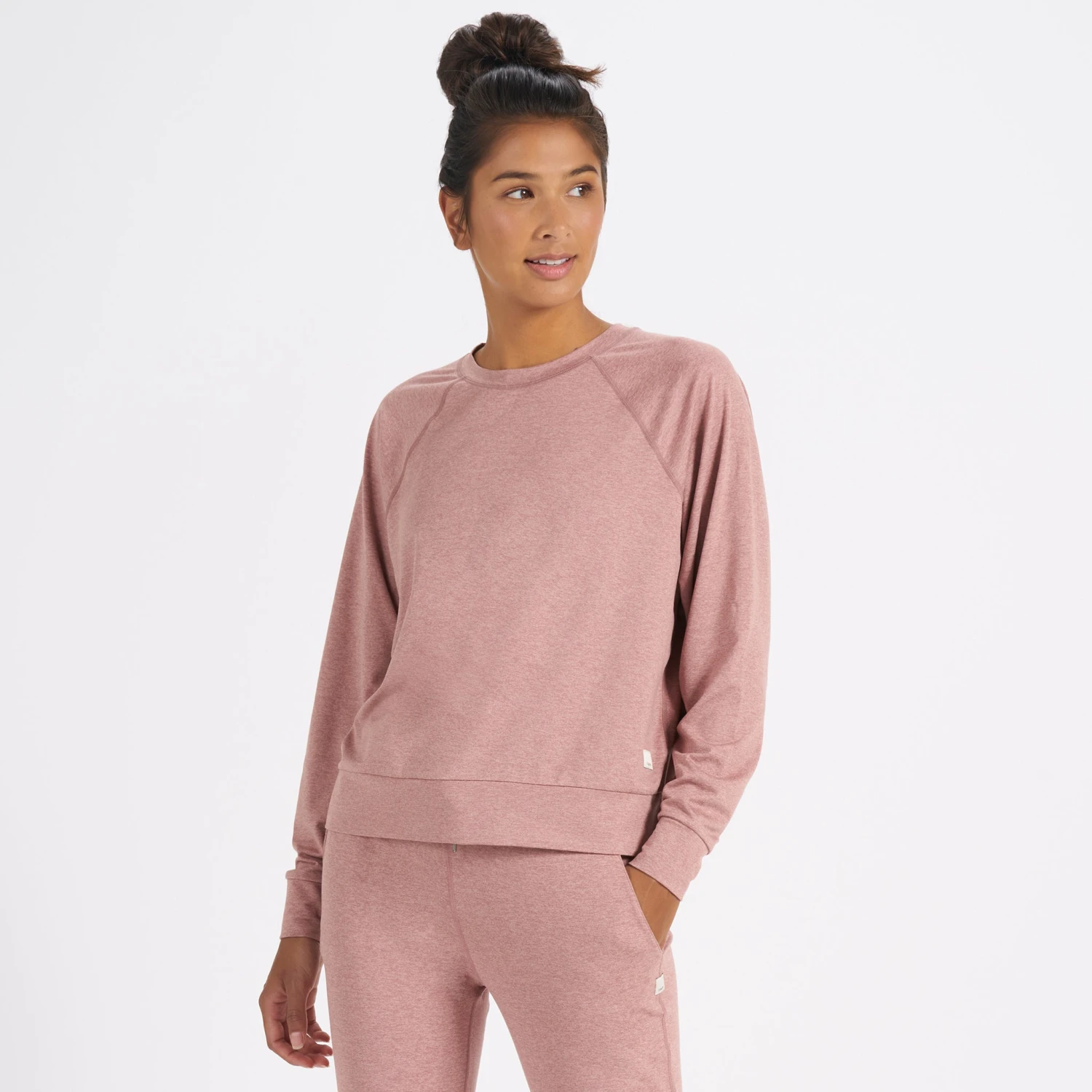 Long-Sleeve Halo Crew | Burnt Clay Heather 1 Long-Sleeve Halo Crew | Burnt Clay Heather