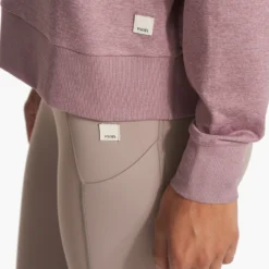 Long Sleeve Halo Crew | Orchid Heather -Fashifyer Sales Store VW241HOD FA23 M ECOMM fleece DETAIL 2