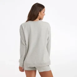 Laguna Oversized Crew | Light Heather Grey -Fashifyer Sales Store VW262LHG 1587
