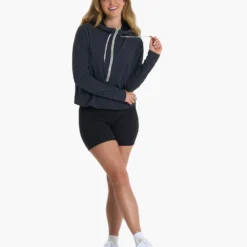 Vista Half Zip Hoodie | Charcoal Heather -Fashifyer Sales Store VW267HCC FA22 W ECOMM CURVE 01366 4X5 76386465 51e1 40e9 9c5b 14b26c7fc456