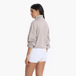 Halo Relaxed Half Zip | Oyster Heather -Fashifyer Sales Store VW269HOY 3270