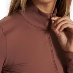 Studio Half Zip | Hazelnut -Fashifyer Sales Store VW287HZN FA23 M ECOMM fleece DETAIL 2