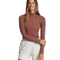 Studio Half Zip | Hazelnut