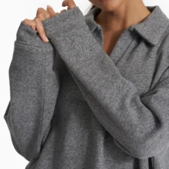 Sedona Polo | Heather Grey -Fashifyer Sales Store VW290HTG SP23 W ECOMM FLEECE DETAIL 1860 1x1 3ca7bba3 54f0 4282 b7a4 729c261fd868