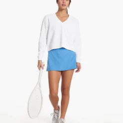 Sedona V Neck | White -Fashifyer Sales Store VW292WHT SP23 W ECOMM FLEECE FULL 3920 1x1 00587a65 11d6 440e 95da 60080f5a987c