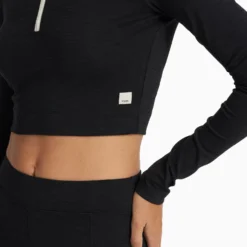 Lux Rib Half Zip | Black -Fashifyer Sales Store VW294BLK SP23 W ECOMM FLEECE DETAIL 3305 1x1 6c923e53 46e6 49b5 bd34 3f59179016ff