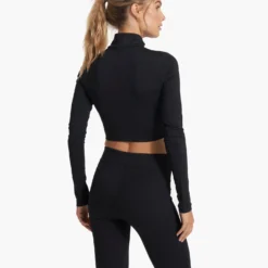 Lux Rib Half Zip | Black -Fashifyer Sales Store VW294BLK SP23 W ECOMM FLEECE TOPS 3261 1x1 134c9280 22c1 4e80 bbbb e772d08ea390