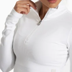 Lux Rib Half Zip | White -Fashifyer Sales Store VW294WHT SP23 W ECOMM FLEECE DETAIL 2085 1x1 fcd9a55a 785d 46c6 857f fd13d5015153