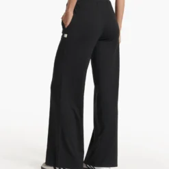 Halo Essential Wideleg | Black Heather -Fashifyer Sales Store VW4023HBK FA23 W ECOMM PANTS BACK BOTTOMS 7