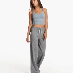 Halo Essential Wideleg | Heather Grey -Fashifyer Sales Store VW4023HTG FA23 W ECOMM PANTS FULL 2