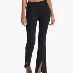 Lux Rib Split Bootcut | Black