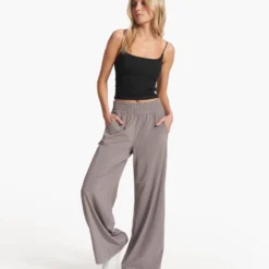 Villa Wideleg | Smoke -Fashifyer Sales Store VW4047SMK FA23 W ECOMM PANTS FULL 3