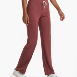 Halo Wide Leg Flare Pant | Rosewood Heather -Fashifyer Sales Store VW425HRO FA22 W ECOMM BOTTOM 02635