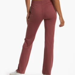 Halo Wide Leg Flare Pant | Rosewood Heather -Fashifyer Sales Store VW425HRO FA22 W ECOMM BOTTOM 02644