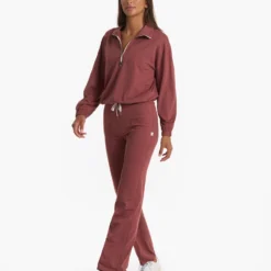 Halo Wide Leg Flare Pant | Rosewood Heather -Fashifyer Sales Store VW425HRO FA22 W ECOMM FULL 02608