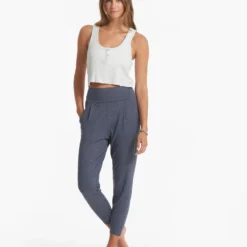 Lux At Ease Pant | Azure Heather -Fashifyer Sales Store VW427HAZ SP23 W ECOMM BOTTOM 04013