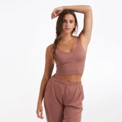 Halo Performance Crop | Light Terracotta Heather 10 Halo Performance Crop | Light Terracotta Heather -Fashifyer Sales Store VW457LCH 3183