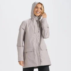 Womens Palisades Rain Jacket | Putty -Fashifyer Sales Store VW513PTY 5