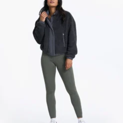 Cozy Sherpa Jacket | Charcoal -Fashifyer Sales Store VW530CCL 1743